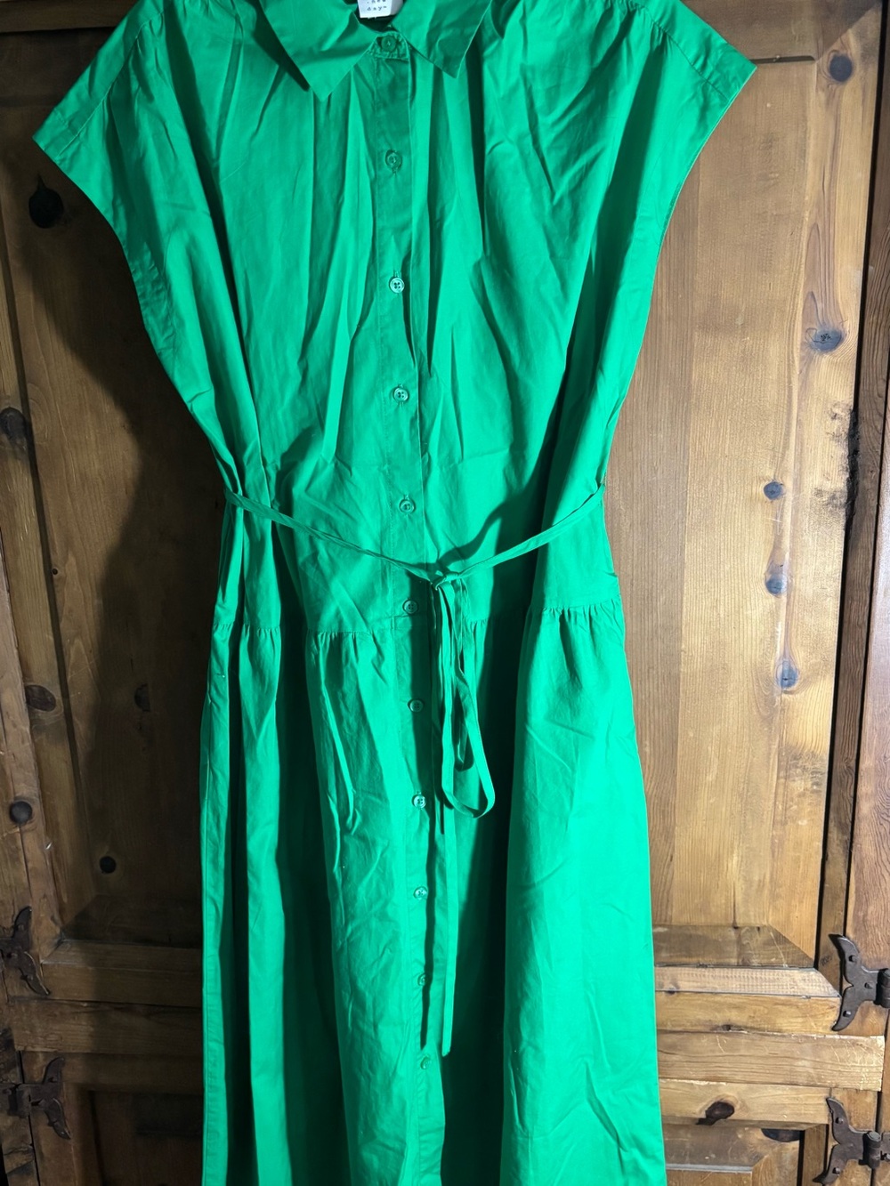 And a New Day Sleeve Cap Green Belted Maxi Dress